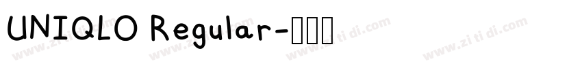 UNIQLO Regular字体转换